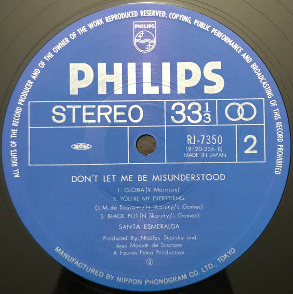 Santa Esmeralda - Don't Let Me Be Misunderstood (Vinyl, LP, Album) Very Good Plus (VG+) / Very Good (VG)