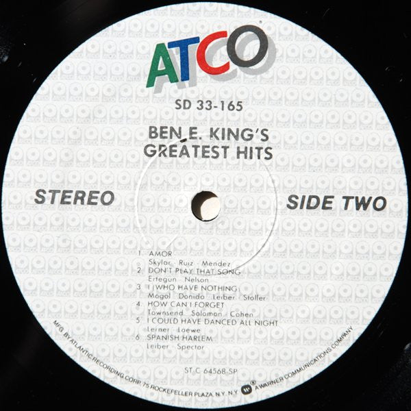 Ben E. King - Ben E. King's Greatest Hits (Vinyl, LP, Compilation, Reissue, Stereo) Very Good (VG) / Very Good (VG)