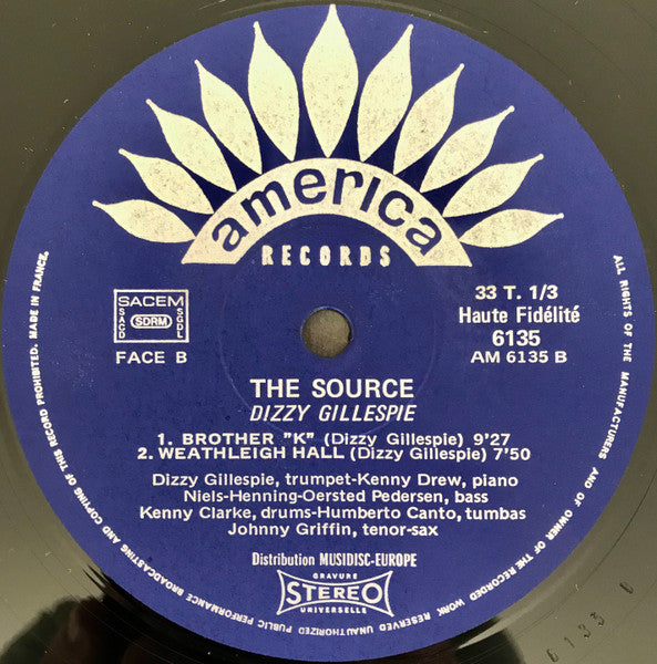 Dizzy Gillespie - The Source (Vinyl, LP, Album) Very Good (VG) / Very Good (VG)