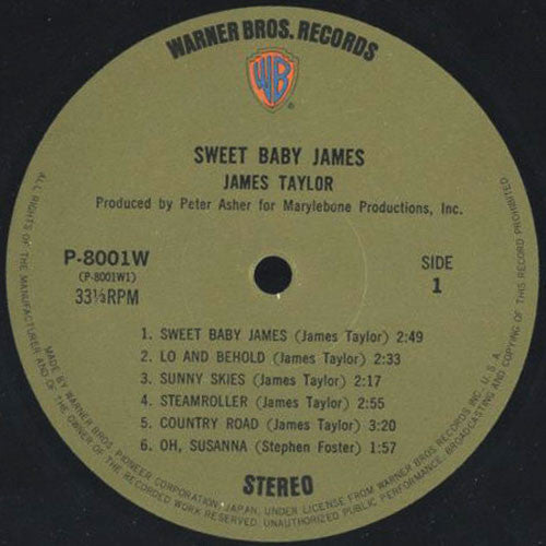 James Taylor (2) - Sweet Baby James (Vinyl, LP, Album, Reissue)