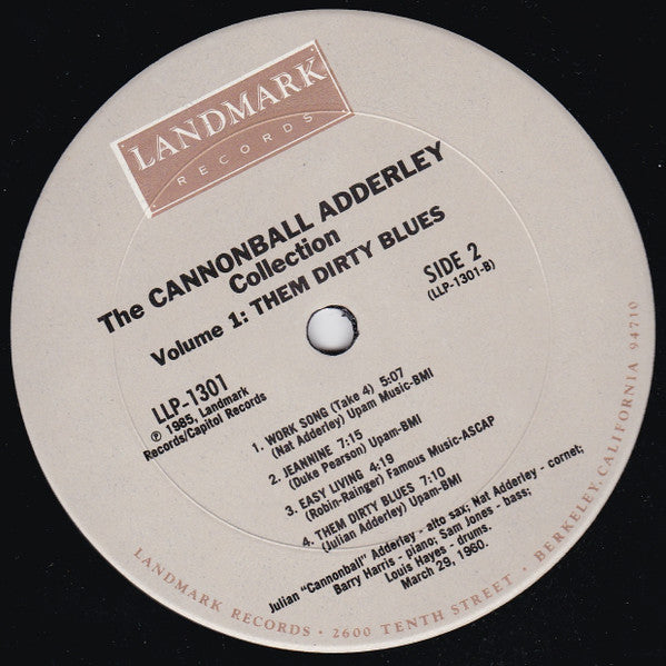 The Cannonball Adderley Quintet - Them Dirty Blues (Vinyl, LP, Album, Reissue, Remastered, Stereo) Very Good Plus (VG+) / Very Good (VG)
