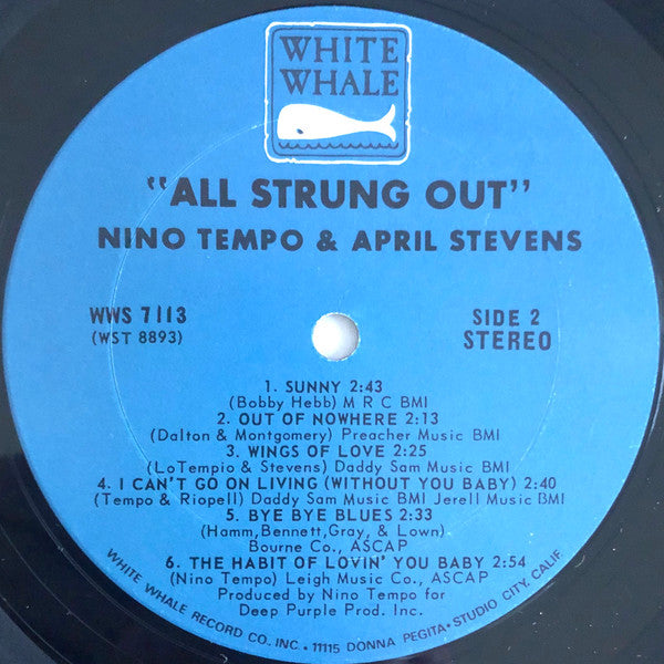 Nino Tempo & April Stevens - All Strung Out (Vinyl, LP, Album, Stereo) Very Good (VG) / Good Plus (G+)