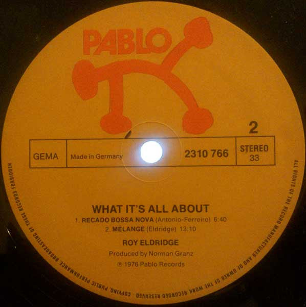 Roy Eldridge - What It's All About (Vinyl, LP, Album) Good Plus (G+) / Fair (F)