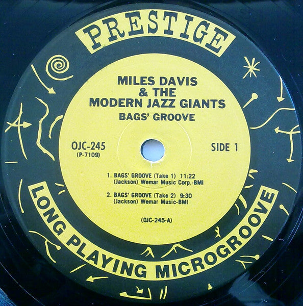 Miles Davis - Bags Groove (Vinyl, LP, Album, Reissue, Repress)