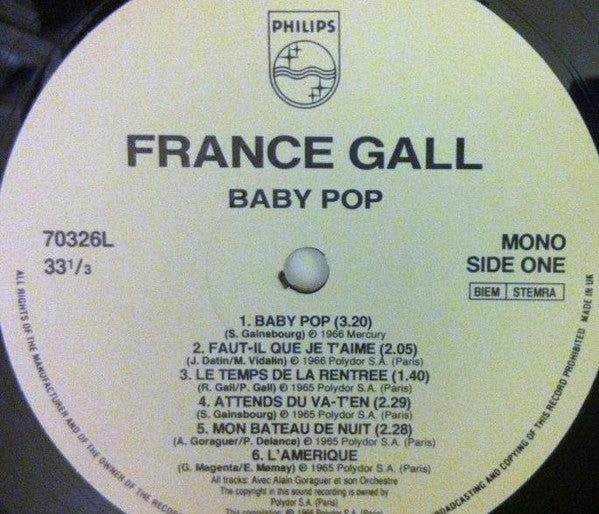 France Gall - Baby Pop (Vinyl, LP, Album, Reissue) Very Good Plus (VG+) / Very Good Plus (VG+)