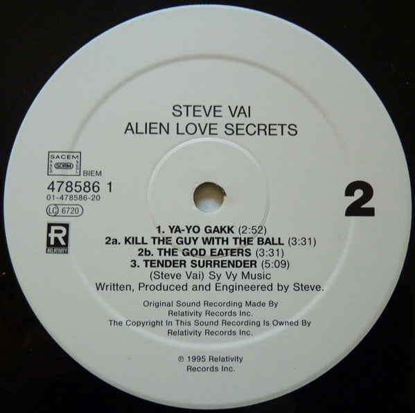 Steve Vai - Alien Love Secrets (Vinyl, LP, Album) Near Mint (NM or M-) / Very Good Plus (VG+)