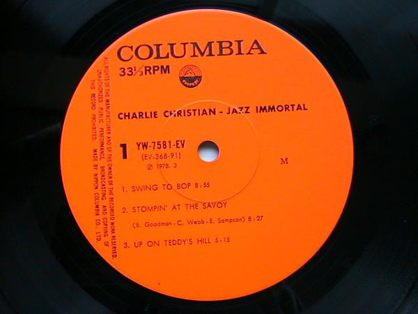 Charlie Christian - Jazz Immortal (Vinyl, LP, Album, Reissue, Mono) Very Good Plus (VG+) / Very Good Plus (VG+)