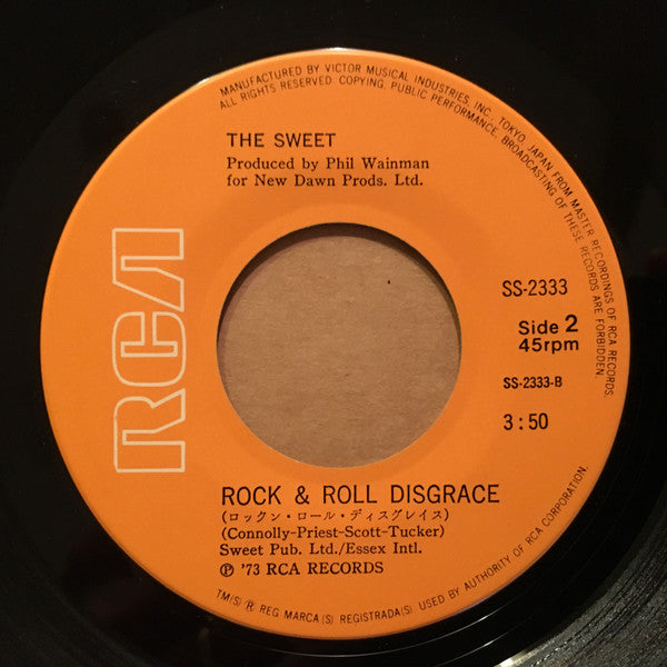 The Sweet - The Ballroom Blitz / Rock & Roll Disgrace (Vinyl, 7", 45 RPM, Single, Stereo) Very Good Plus (VG+) / Very Good Plus (VG+)