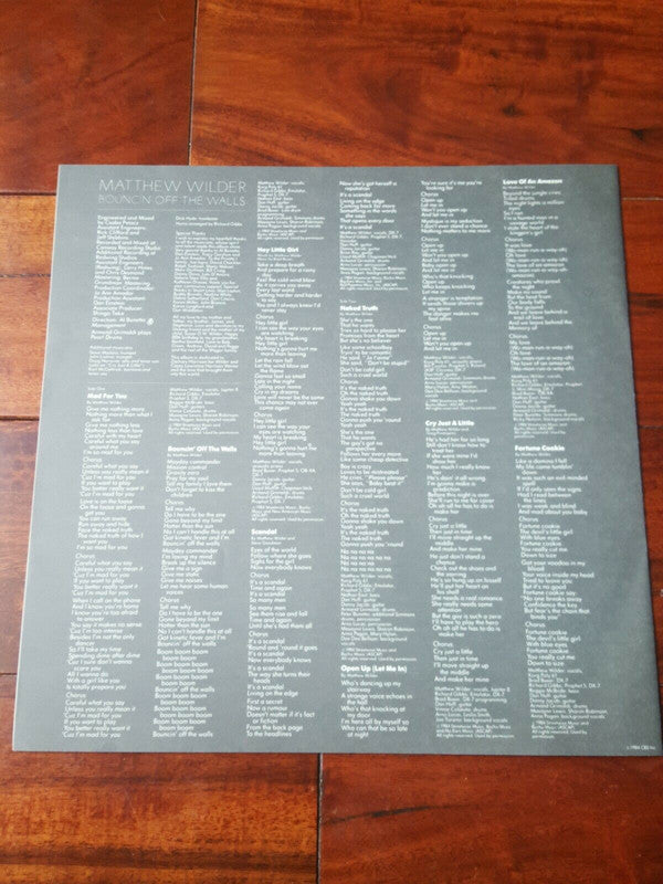 Matthew Wilder - Bouncin' Off The Walls (Vinyl, LP, Album) Near Mint (NM or M-) / Very Good Plus (VG+)