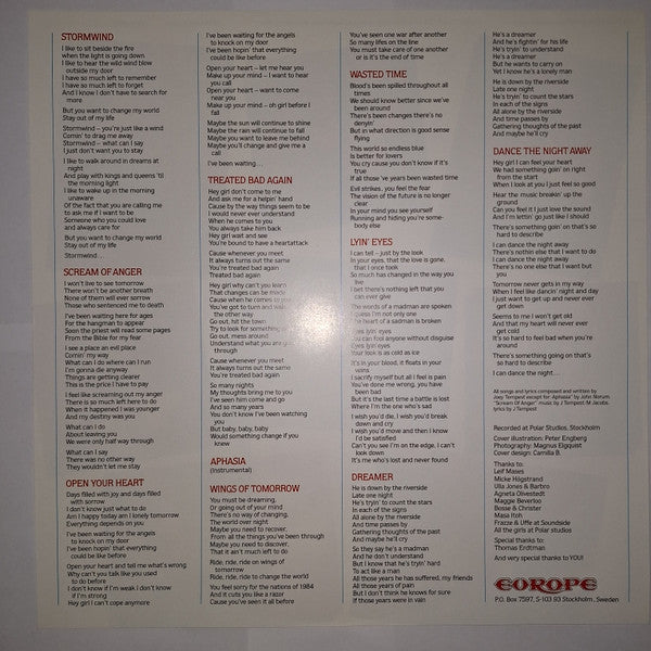 Europe (2) - Wings Of Tomorrow (Vinyl, LP, Album)