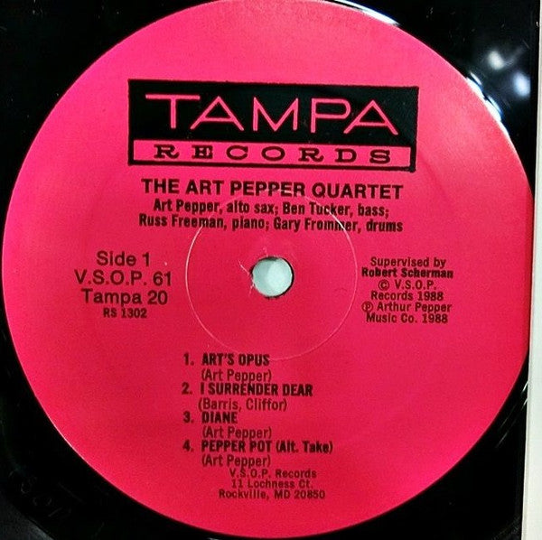 Art Pepper Quartet - The Art Pepper Quartet (Vinyl, LP, Album, Mono...