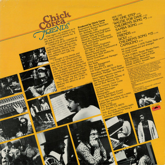 Chick Corea - Friends (Vinyl, LP, Album) Very Good (VG) / Very Good Plus (VG+)