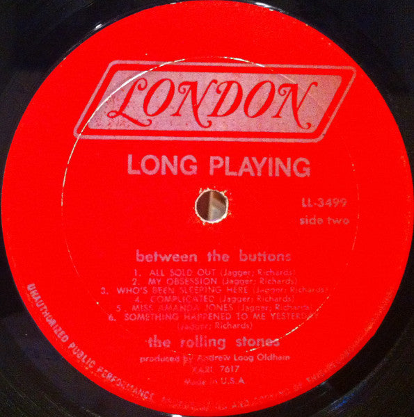The Rolling Stones - Between The Buttons (Vinyl, LP, Album, Mono) Good Plus (G+) / Good Plus (G+)