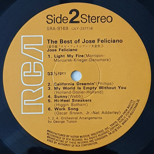 José Feliciano - The Best Of José Feliciano (Vinyl, LP, Compilation)