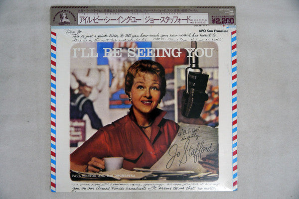 Jo Stafford - I'll Be Seeing You (Vinyl, LP, Album, Reissue, Mono) Very Good Plus (VG+) / Very Good Plus (VG+)