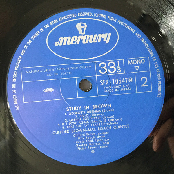 Clifford Brown And Max Roach - Study In Brown (Vinyl, LP, Album, Re...