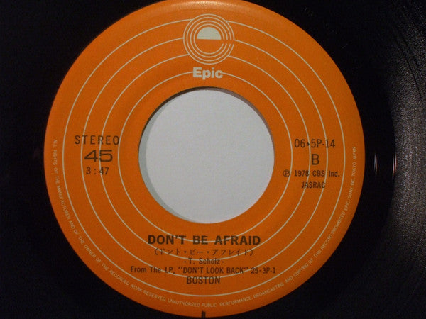 Boston - A Man I'll Never Be = 遙かなる想い (Vinyl, 7", 45 RPM, Single) Very Good Plus (VG+) / Very Good (VG)