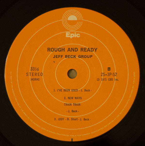 Jeff Beck Group - Rough And Ready (Vinyl, LP, Album, Reissue) Very Good Plus (VG+) / Very Good Plus (VG+)