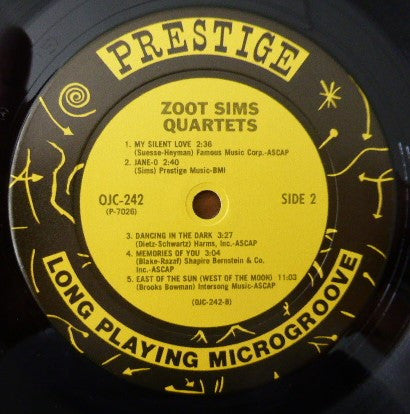 Zoot Sims - Quartets (Vinyl, LP, Album, Reissue) Good Plus (G+) / Near Mint (NM or M-)