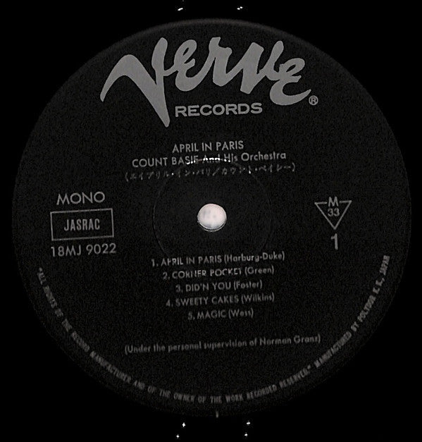 Count Basie Orchestra - April In Paris (Vinyl, LP, Album, Limited E...