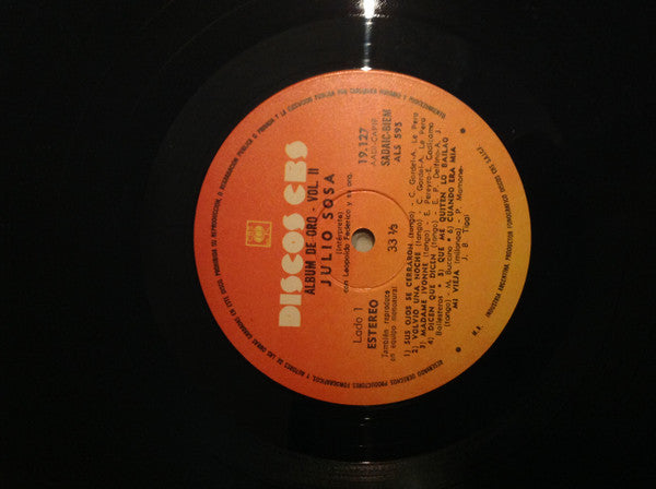 Julio Sosa - Álbum De Oro Vol. 2 (Vinyl, LP, Compilation) Very Good Plus (VG+) / Very Good (VG)