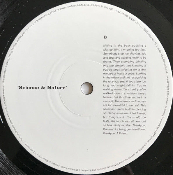The Bluetones - Science & Nature (Vinyl, LP, Album, Limited Edition) Very Good (VG) / Very Good Plus (VG+)