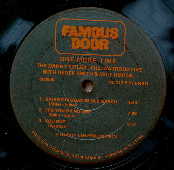 The Danny Stiles - Bill Watrous Five - One More Time (Vinyl, LP, Album) Very Good Plus (VG+) / Good (G)