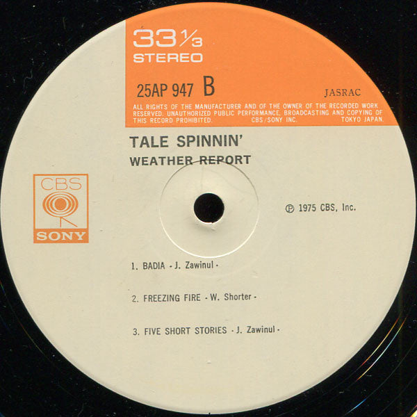 Weather Report - Tale Spinnin' (Vinyl, LP, Album, Reissue)