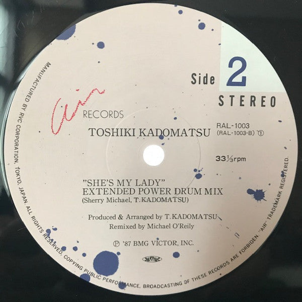 Toshiki Kadomatsu - She's My Lady (Vinyl, 12", 33 ⅓ RPM, Single)