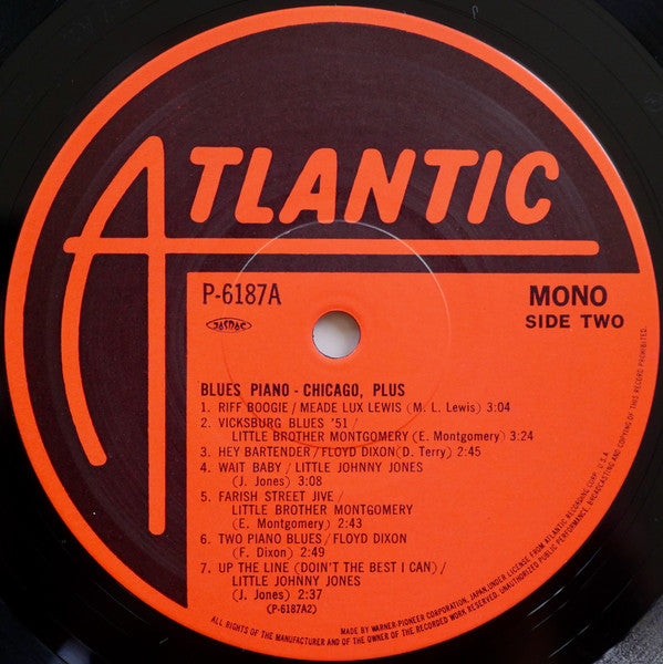 Various - Blues Piano - Chicago, Plus (Vinyl, LP, Compilation, Mono) Very Good Plus (VG+) / Very Good Plus (VG+)
