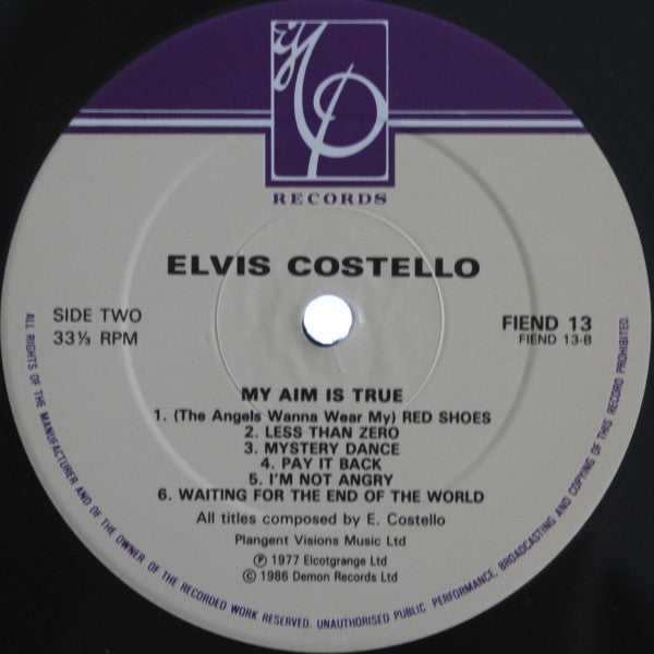Elvis Costello - My Aim Is True (Vinyl, LP, Album, Reissue, Stereo) Very Good Plus (VG+) / Very Good (VG)