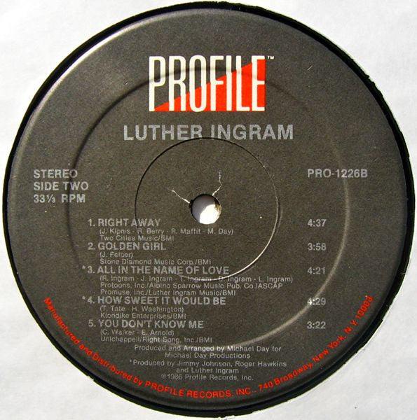 Luther Ingram - Luther Ingram (Vinyl, LP, Album) Very Good Plus (VG+) / Very Good (VG)