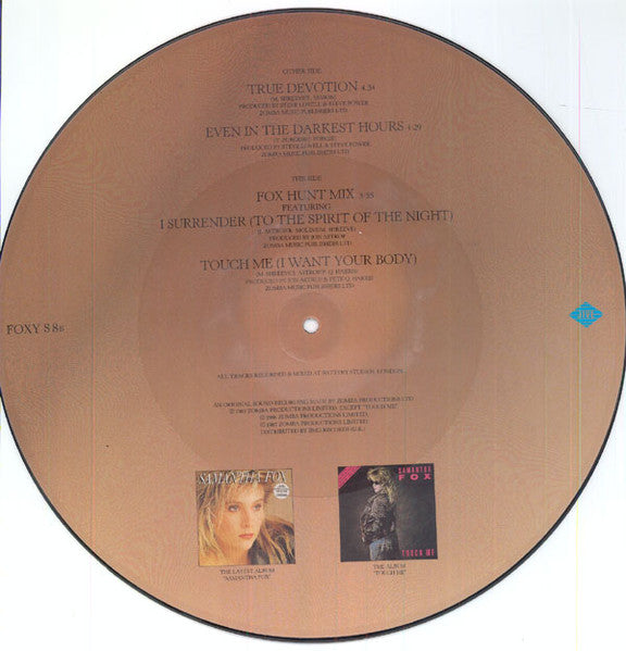Samantha Fox - True Devotion (Vinyl, 12", Single, Picture Disc) Very Good (VG) / Generic