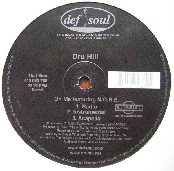 Dru Hill - No Doubt (Work It) / On Me (Vinyl, 12", 33 ⅓ RPM) Very Good Plus (VG+) / Very Good Plus (VG+)