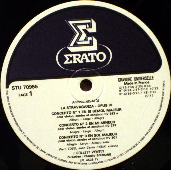 Antonio Vivaldi - La Stravaganza (Enregistrement Integral Des Douze Concertos Op.4) (2xVinyl, LP, Album) Very Good Plus (VG+) / Very Good Plus (VG+)