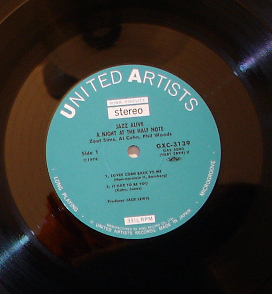 Zoot Sims - Jazz Alive! A Night At The Half Note (Vinyl, LP, Album,...