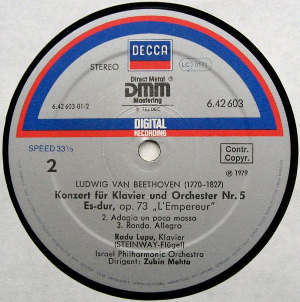 Ludwig van Beethoven - Klavierkonzert Nr. 5 Es-dur, Op. 73 (Vinyl, LP) Very Good (VG) / Very Good (VG)
