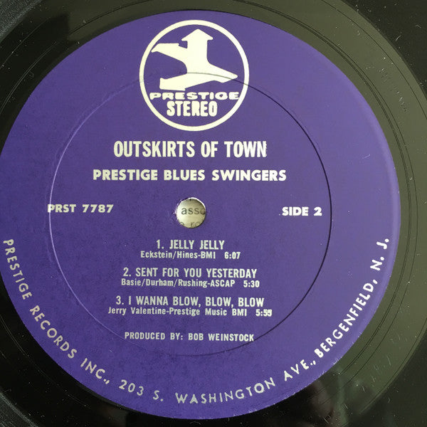 The Prestige Blues-Swingers - Outskirts Of Town (Vinyl, LP, Album, Reissue, Stereo) Good Plus (G+) / Very Good (VG)