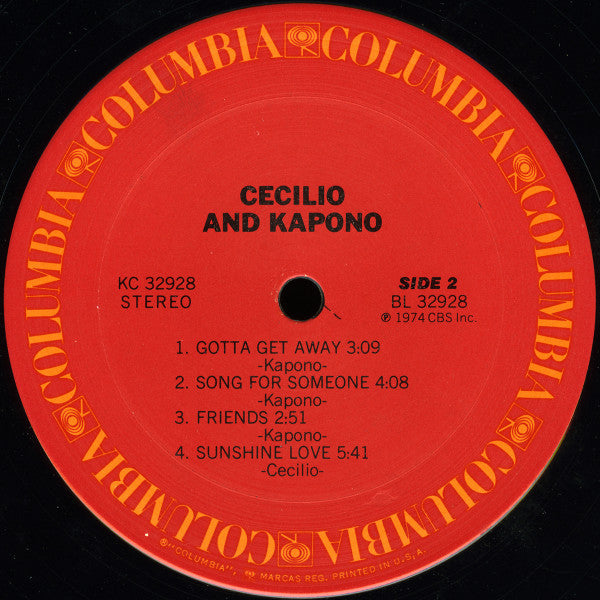 Cecilio & Kapono - Cecilio & Kapono (Vinyl, LP, Album, Stereo) Very Good (VG) / Very Good (VG)