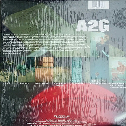 Blackalicious - A2G EP (Vinyl, 12", EP, Reissue) Very Good Plus (VG+) / Very Good (VG)