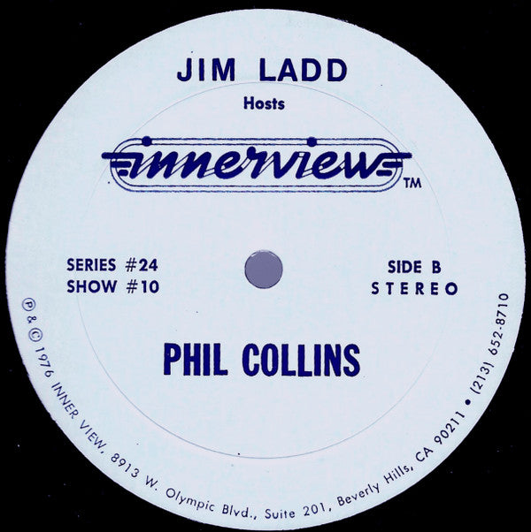 Phil Collins - Jim Ladd Hosts Innerview: Phil Collins (Vinyl, LP, Transcription, Stereo) Very Good (VG) / Generic