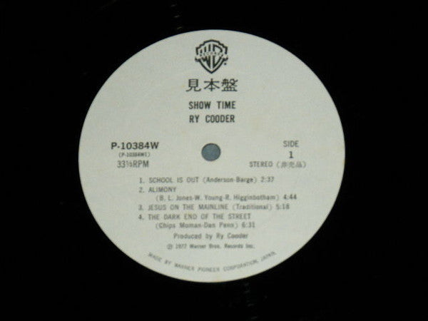 Ry Cooder - Show Time (Vinyl, LP, Album, Promo) Very Good (VG) / Poor (P)