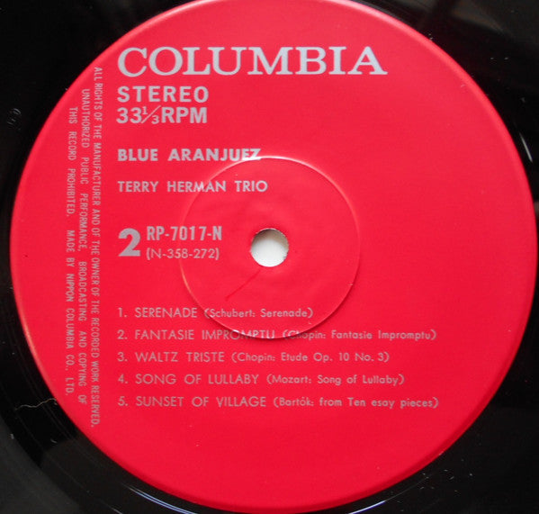 Terry Herman Trio - Blue Aranjuez (Vinyl, LP, Album, Stereo)