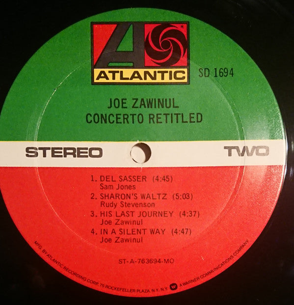 Joe Zawinul - Concerto Retitled (Vinyl, LP, Compilation) Very Good (VG) / Very Good (VG)