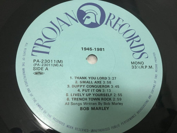 Bob Marley - Bob Marley 1945-1981 (Vinyl, LP, Compilation, Mono)