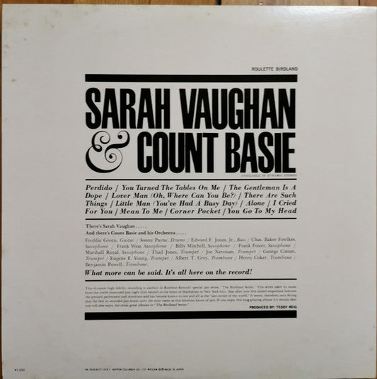 Count Basie - Count Basie / Sarah Vaughan (Vinyl, LP, Album, Reissue, Stereo) Very Good Plus (VG+) / Very Good Plus (VG+)