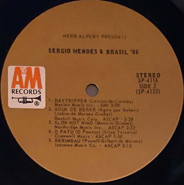 Sérgio Mendes & Brasil '66 - Herb Alpert Presents Sergio Mendes & Brasil '66 (Vinyl, LP, Album, Stereo) Very Good (VG) / Very Good (VG)