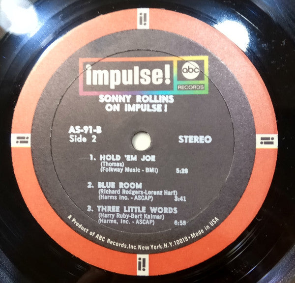 Sonny Rollins - On Impulse! (Vinyl, LP, Album, Reissue, Stereo) Very Good Plus (VG+) / Very Good (VG)
