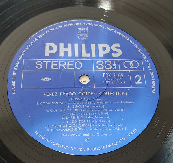 Perez Prado And His Orchestra - Perez Prado Golden Collection (Vinyl, LP, Compilation, Stereo) Very Good (VG) / Very Good (VG)