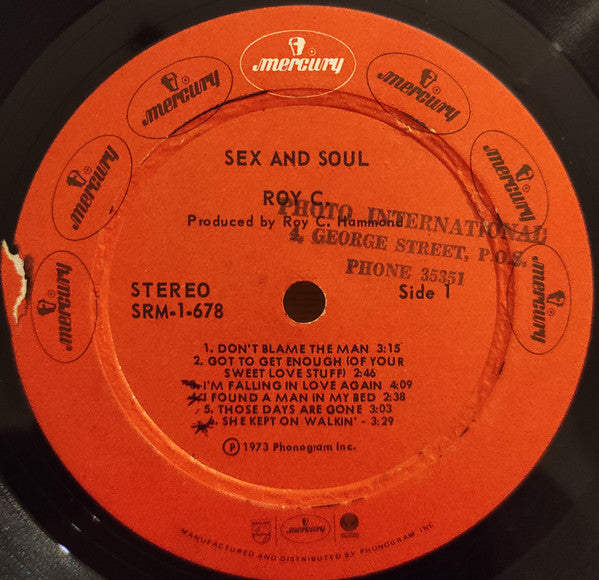 Roy C. Hammond - Sex And Soul (Vinyl, LP, Album) Very Good Plus (VG+) / Good Plus (G+)